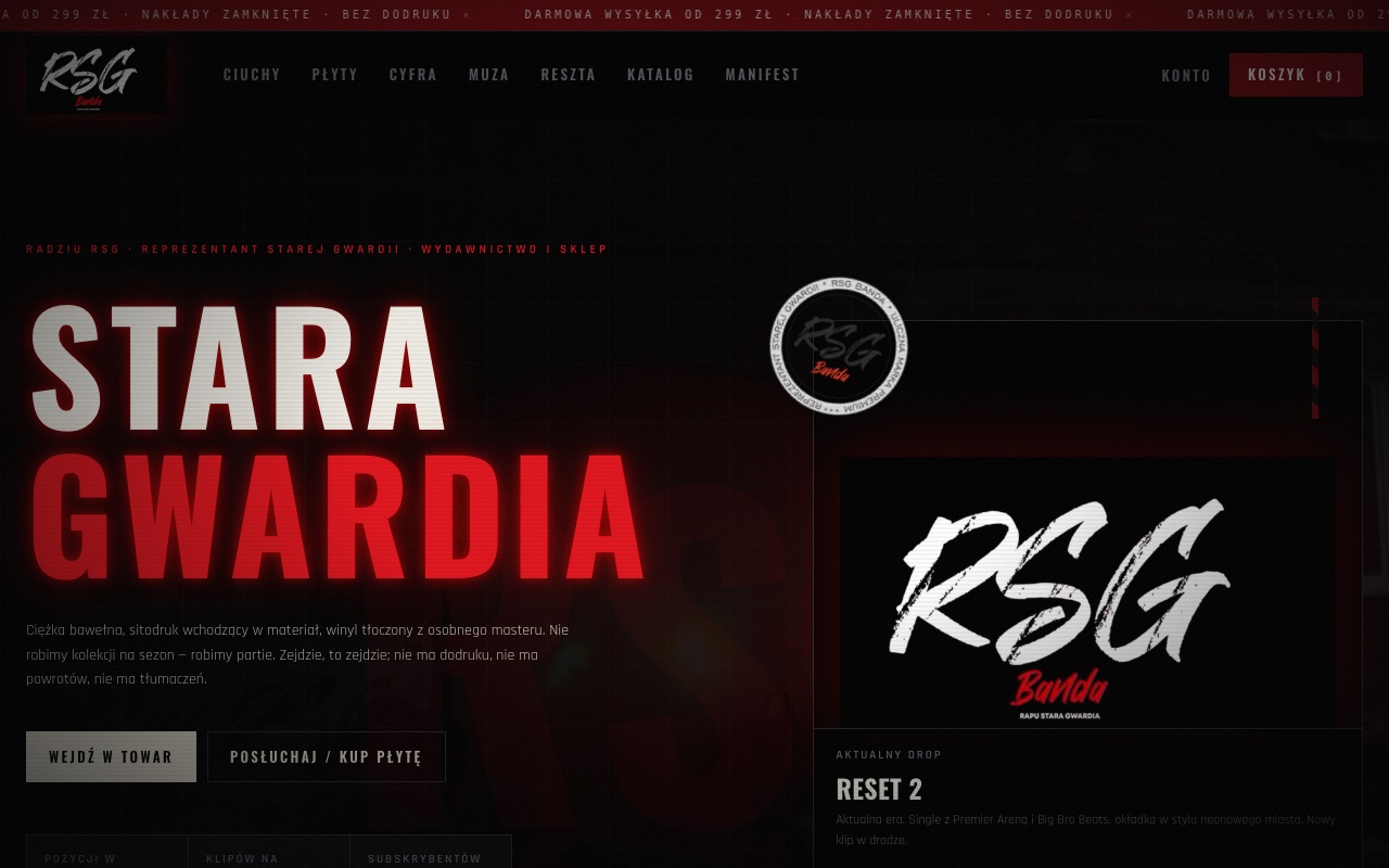 Screenshot der Website Stara Gwardia